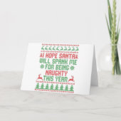 I Hope Santa Will Spank Me For Being Naughty This カード (正面)