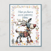 I Hope You Have A DEER-LIGHTFUL Holiday シーズンポストカード (正面)
