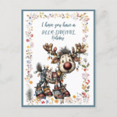 I Hope You Have A DEER-LIGHTFUL Holiday シーズンポストカード (正面)