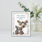 I Hope You Have A DEER-LIGHTFUL Holiday シーズンポストカード (スタンド正面)