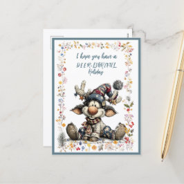 I Hope You Have A DEER-LIGHTFUL Holiday シーズンポストカード