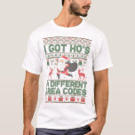 I Ho's In Area Codes得 Christmas違う Santa Tシャツ<br><div class="desc">エリアコ得ードに含ま違うれている</div>