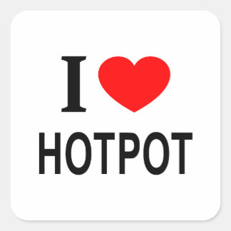 I ❤️ HOTPOT I LOVE HOTPOT I HEART HOTPOT スクエアシール