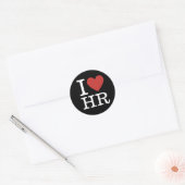 I HR ❤️ for HR Management Students/Faculty カスタム Ma ラウンドシール (封筒)