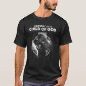 I Identify As A Child of God Overcomer Christian V Tシャツ (正面)