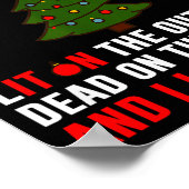 I Identify As A Christmas Tree Lit On Outside Dead ポスター (角)