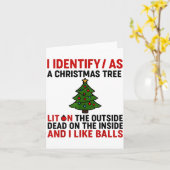 I Identify As A Christmas Tree Lit On The Outside  カード (黄色い花)