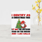 I Identify As A Christmas Tree Lit On The Outside  カード (黄色い花)