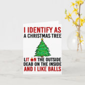 I Identify As A Christmas Tree Lit On The Outside  カード (黄色い花)