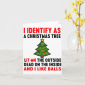 I Identify As A Christmas Tree Lit On The Outside カード (黄色い花)