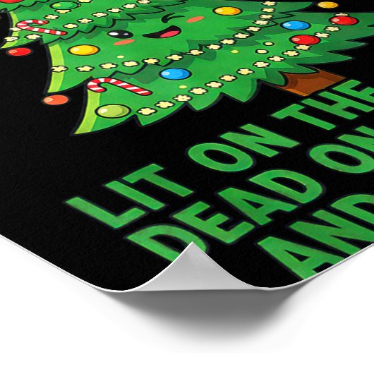 I Identify As A Christmas Tree Lit On The Outside  ポスター (角)