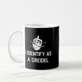 I Identify As A Dreidel Funny Hanukkah Gelt Menora コーヒーマグカップ (左)