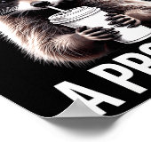 I Identify As A Problem Funny Raccoon Humor Sarcas ポスター (角)