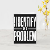 I Identify As A Problem Funny Sarcastic Saying Hum カード (黄色い花)