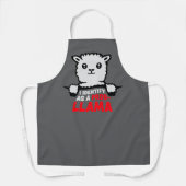 I Identify As A Probllama Cool Llama Problem Quote エプロン (正面)