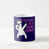 I Identify As A Probllama Cool Llama Problem Quote モーフィングマグカップ (中央)