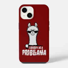 I Identify As A Probllama Cool Llama Problem Quote iPhone 14ケース