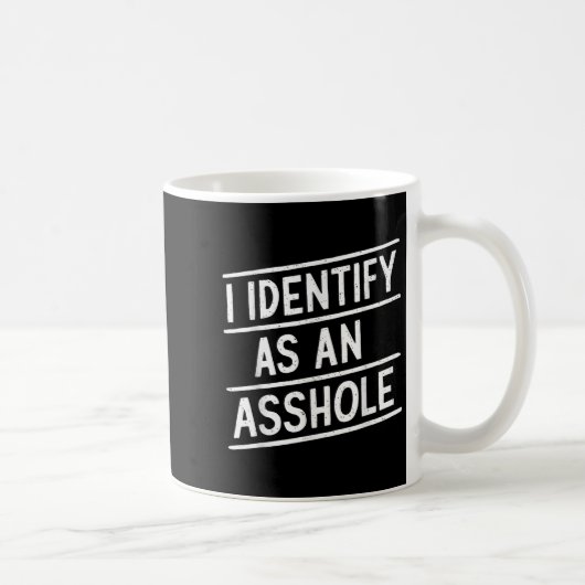 I Identify As An Hole Funny Sarcasm Meme  コーヒーマグカップ (右)