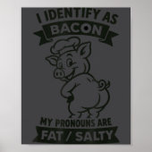 I Identify As Bacon G, Funny Bbq Lover, Foodie Dad ポスター (正面)