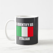 I Identify As Italian Funny Italy Flag  コーヒーマグカップ (左)