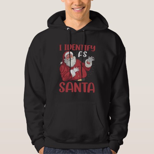 I Identify As Santa パーカ (正面)
