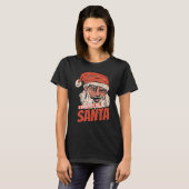 I Identify As Santa Cool Santa Claus Xmas Merry Ch Tシャツ (正面フル)