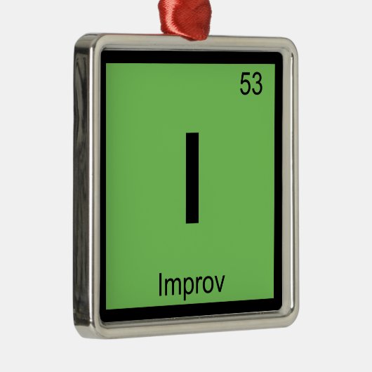 I - Improvの劇場化学周期表の記号 メタルオーナメント (右)
