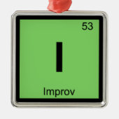 I - Improvの劇場化学周期表の記号 メタルオーナメント (正面)
