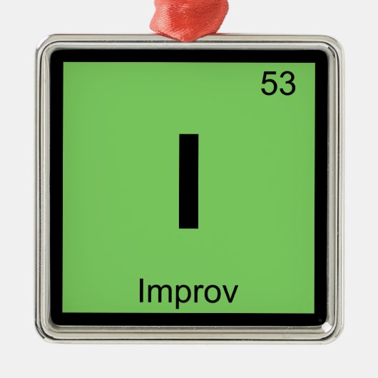 I - Improvの劇場化学周期表の記号 メタルオーナメント (正面)