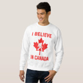I In 信じ Canada - おもしろい Bigfoot スウェットシャツ (正面フル)