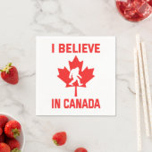 I In 信じ Canada - おもしろい Bigfoot スタンダードカクテルナプキン (インサイチュ)
