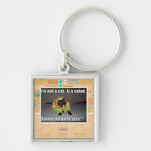 I izない猫。 Izサラダ キーホルダー (正面)