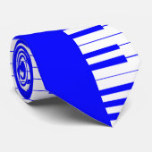 I Jam(ブルーピアノ鍵)_Tie ネクタイ (ロール)