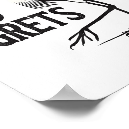 I Just Can't Tee Co. Funny I Have No Egrets Regret ポスター (角)