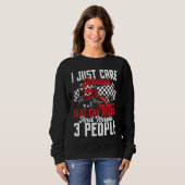 I Just Care About Slot Car Racing Drag Racer Race スウェットシャツ (正面フル)