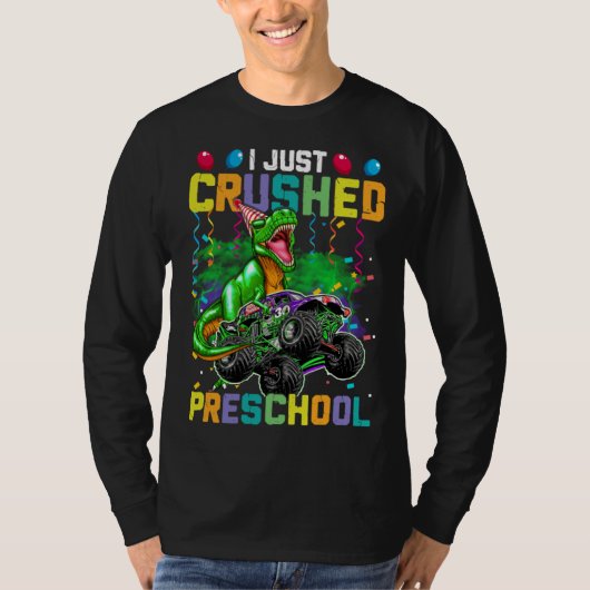 I Just Crushed PreSchool Dinosaur Boys Kids Monste Tシャツ (正面)