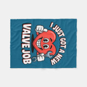 I Just Got A New Valve Job Open Heart Surgery  フリースブランケット (正面(横))