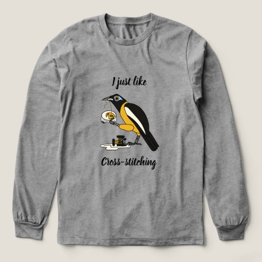 I just like cross-stitching トライブレンドＴシャツ (デザイン正面)