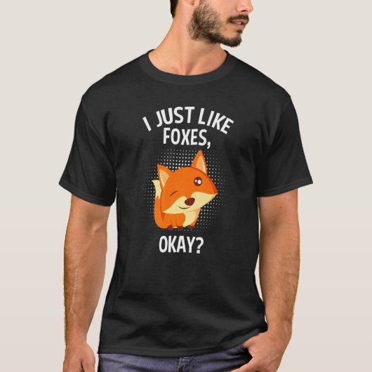 I just like foxes ok Children fox Tシャツ (正面)