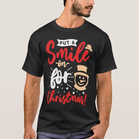 I Just Like To Smile Smiling's My Favorite Christm Tシャツ (正面)