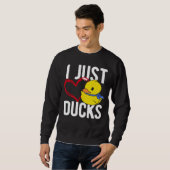 I Just Love Ducks Cute Animal スウェットシャツ (正面フル)