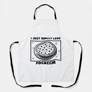 I Just Love Focaccia -グルメをテーマにしたデザイン エプロン