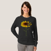 I Just Love My Sunflowers Yellow Flowers & Cute Ch Tシャツ (正面フル)