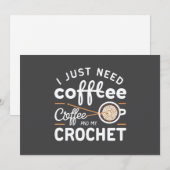 I Just Need Coffee and My Crochet Quote Art シーズンカード (正面/裏面)