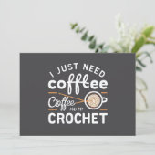 I Just Need Coffee and My Crochet Quote Art シーズンカード (スタンド正面)