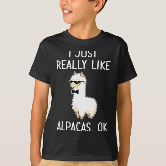 I Just Really Like Alpacas, Ok_ Llama Alpaca  Tシャツ (正面)