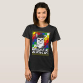 I Just Really Like Alpacas Wiphala Flag Andean Lla Tシャツ (正面フル)