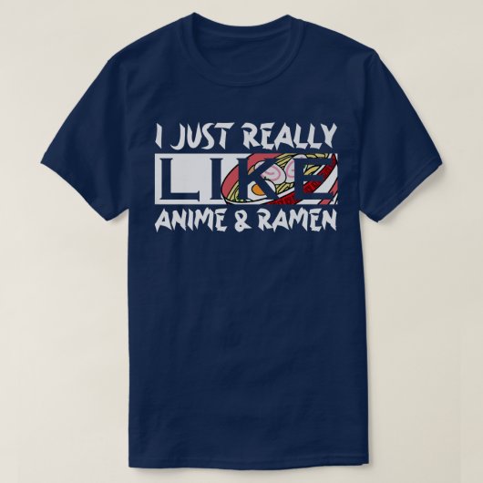 I Just Really Like Anime And Ramen Kawaii Manga220 Tシャツ (デザイン正面)
