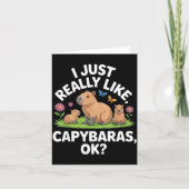 I Just Really Like Capybaras Ok_ Animal Lover Funn カード (正面)