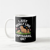 I Just Really Like Capybaras Ok_ Animal Lover Funn コーヒーマグカップ (左)